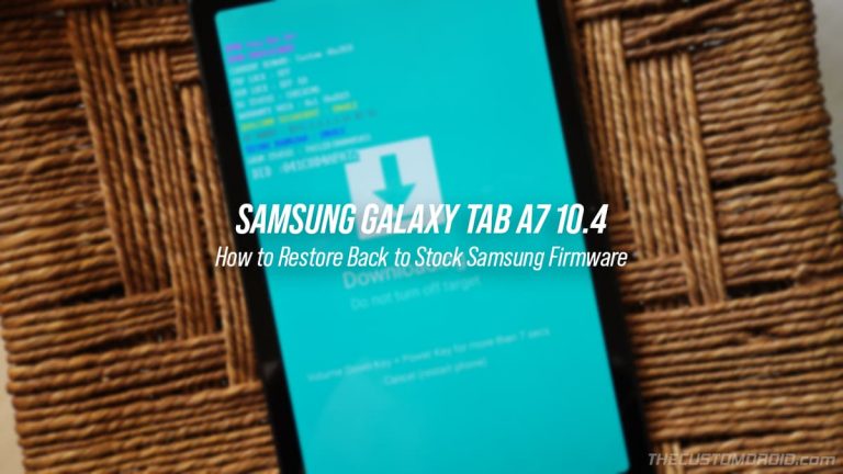 Как восстановить Galaxy Tab A7 10.4 (2020) обратно на стоковую прошивку