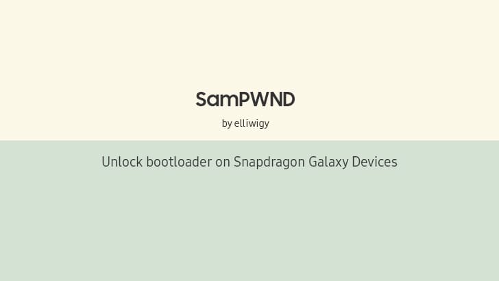 Разблокировать загрузчик на устройствах Snapdragon Galaxy с помощью SamPWND