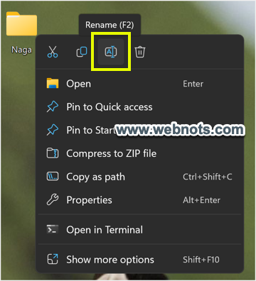 Переименовать папку в Windows 11