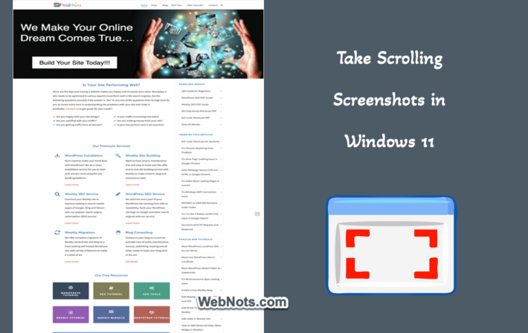 Как делать скриншоты с горизонтальной и вертикальной прокруткой в ​​Windows 11?  –