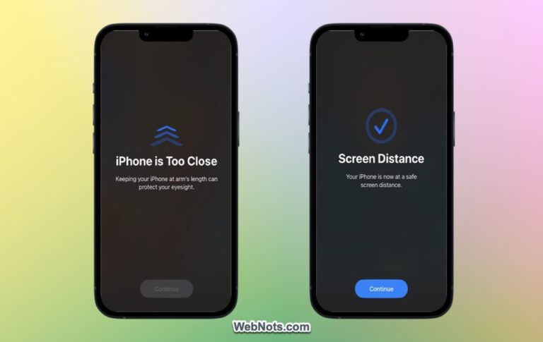 Как включить предупреждение о расстоянии до экрана на iPhone?  –
