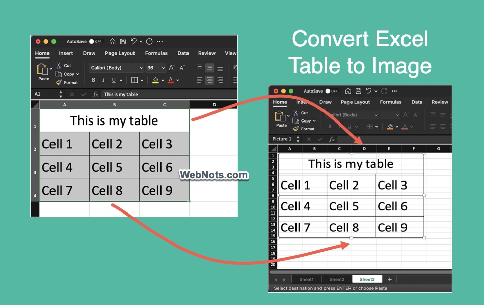 Как преобразовать таблицу Excel в изображение? Hoow