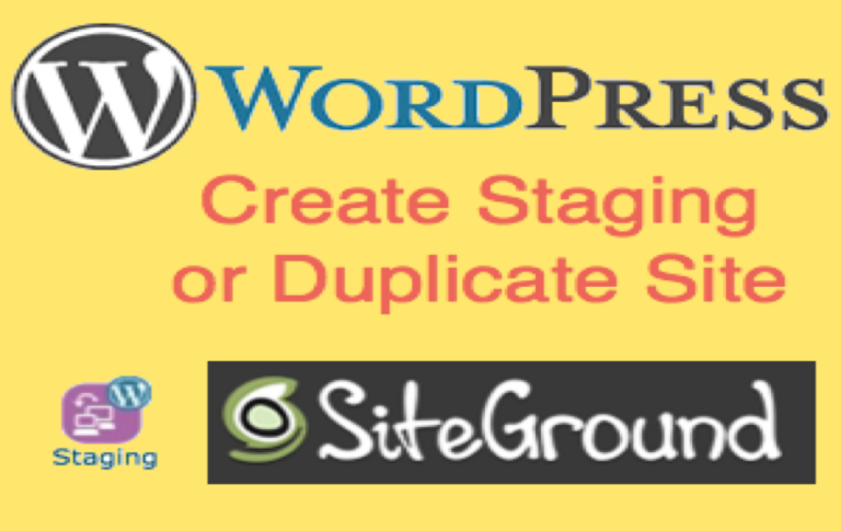 Как создать промежуточный сайт WordPress в SiteGround?  –